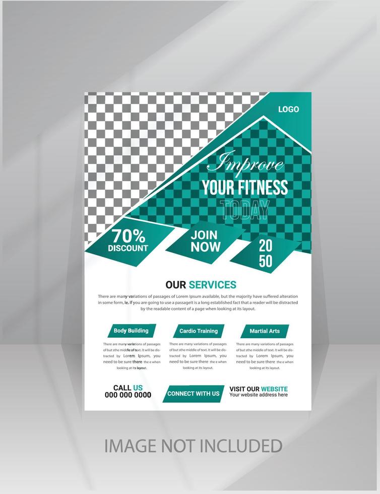 Fitness-Studio Flyer Vorlage vektor