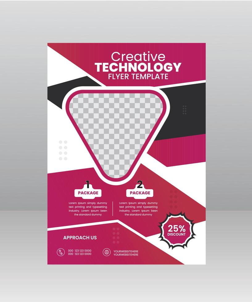 Flyer-Vorlage für kreative Technologie vektor