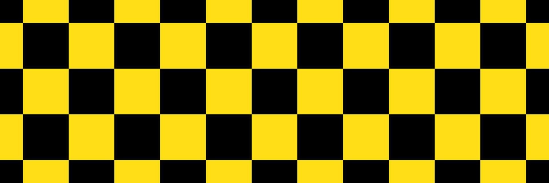 Gelbe und schwarze Quadrate streifen Warnband, Barrikadenbauband nahtloses Muster. vektor