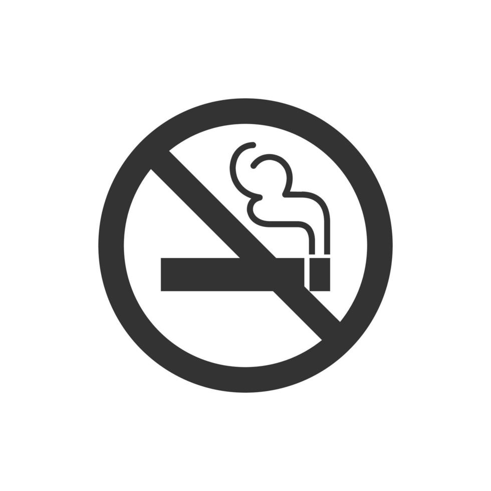 Nej rökning ikon vektor design mallar