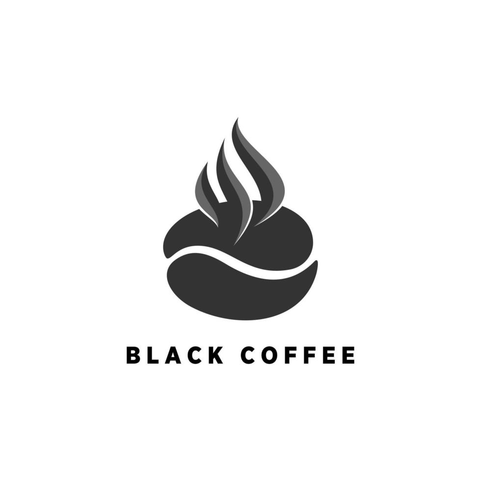 Rauch oder heiße Kaffeebohne Form Bild Grafik Symbol Logo Design abstraktes Konzept Vektor Stock. kann als Symbol für Getränke oder Cafés verwendet werden.
