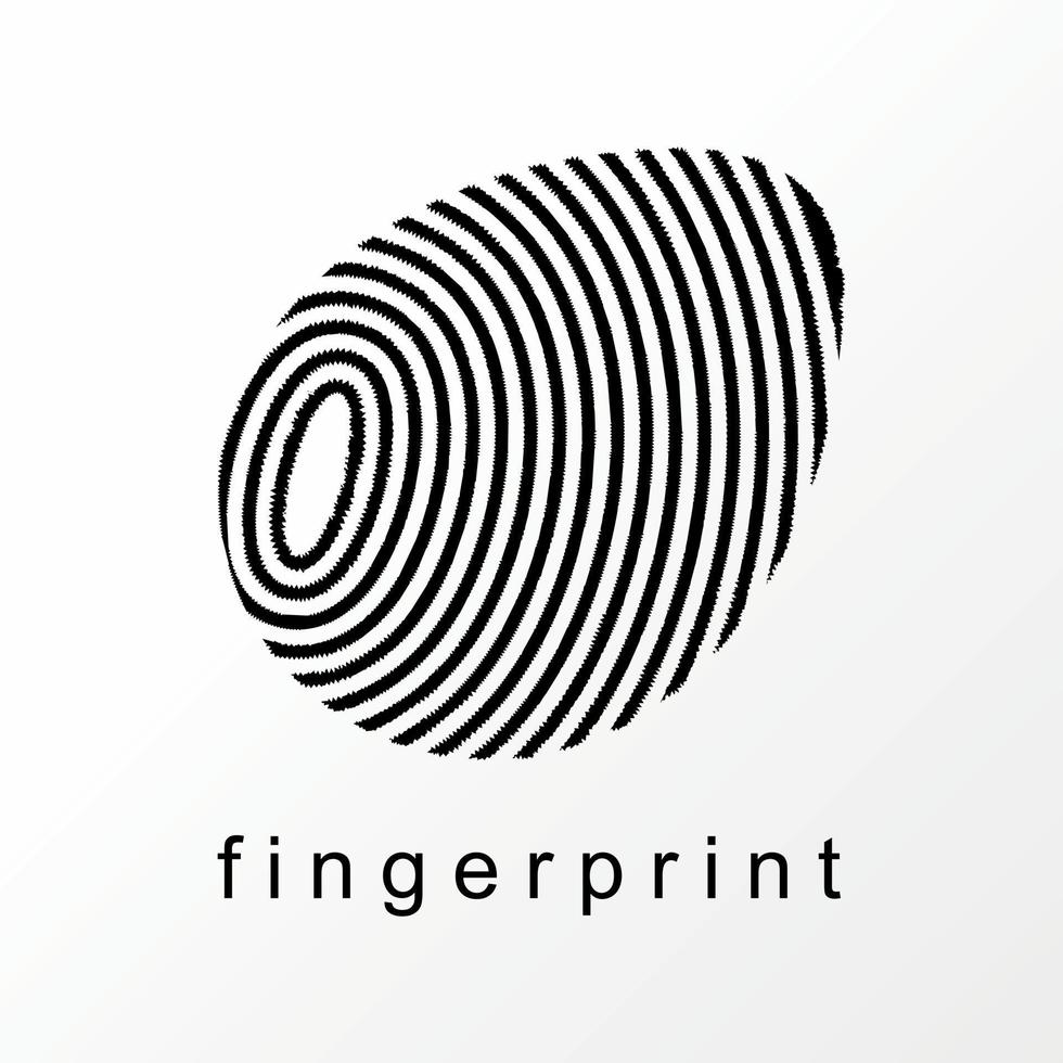 einfache und einzigartige Stempel Fingerabdruck Bild Grafik Symbol Logo Design abstraktes Konzept Vektor Stock. kann als Symbol zur Identifizierung oder Veranschaulichung verwendet werden.