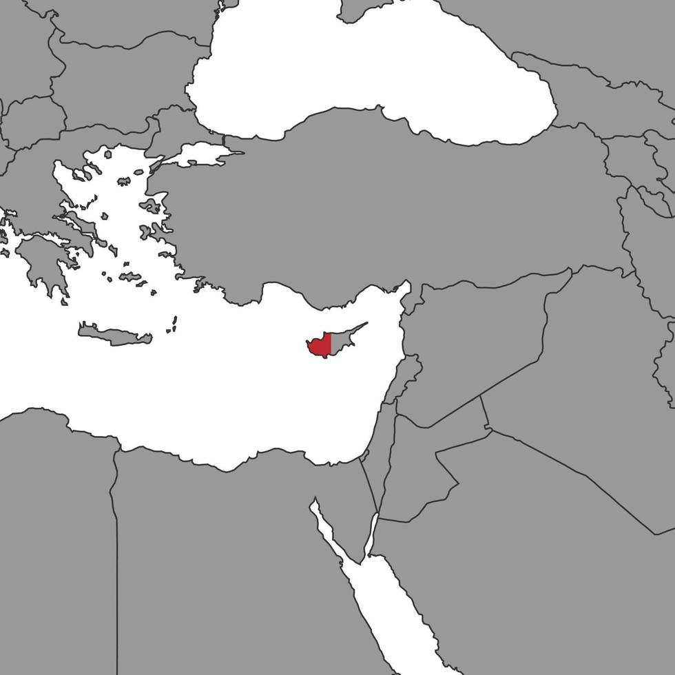 Zypern auf der Weltkarte. Vektor-Illustration. vektor