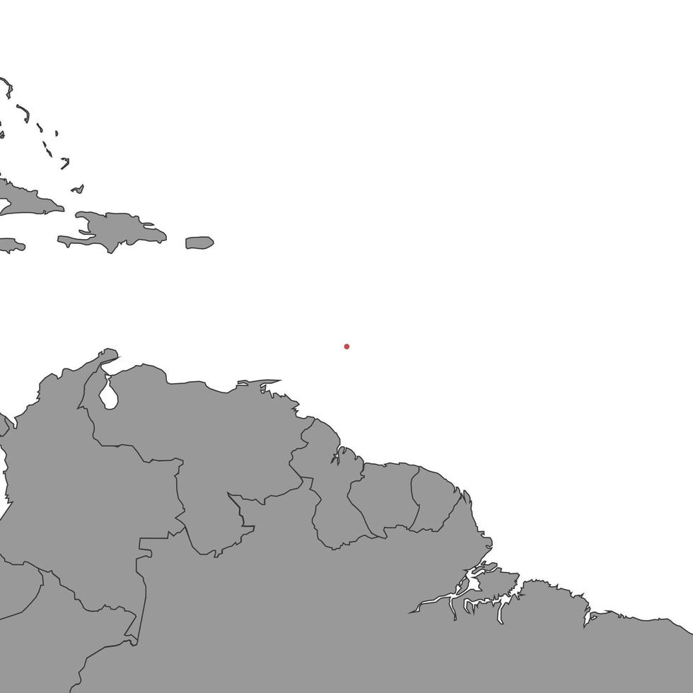 Barbados auf der Weltkarte. Vektor-Illustration. vektor