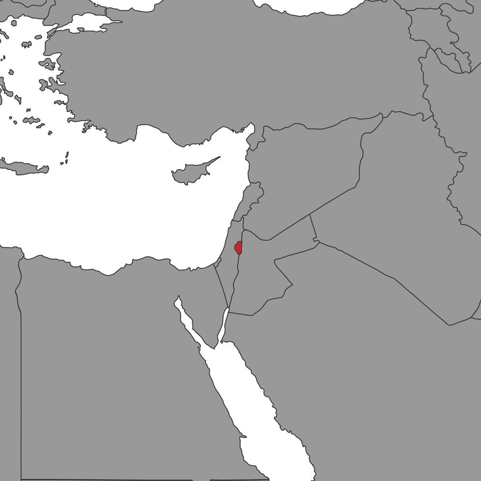 palestina på värld Karta. vektor illustration.