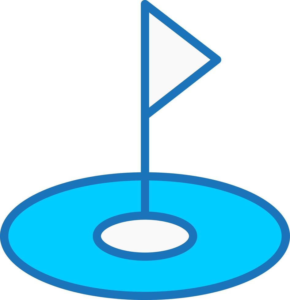 Golf-Flag-Vektor-Symbol vektor