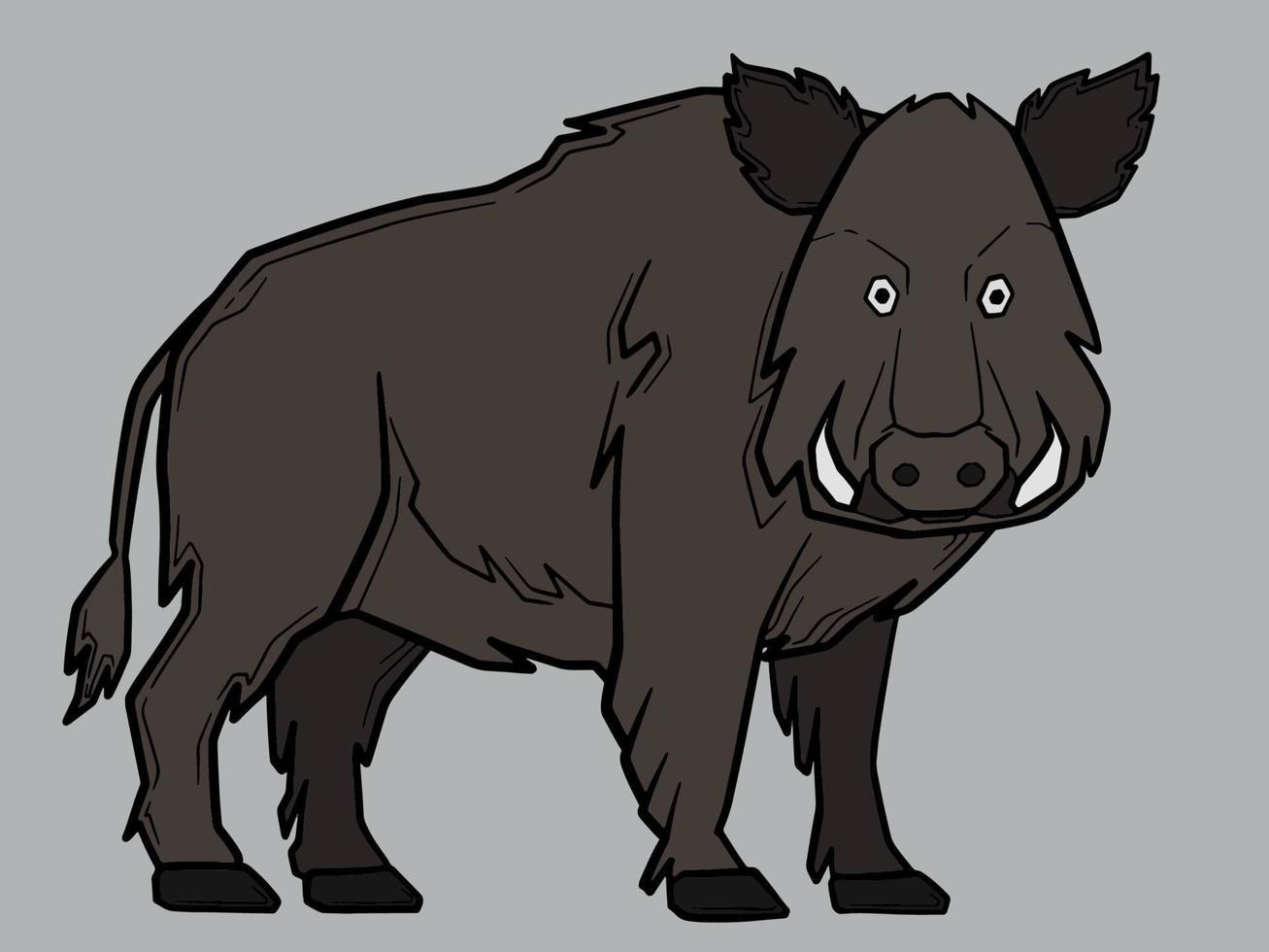 Illustration des Wildschweinvektors vektor