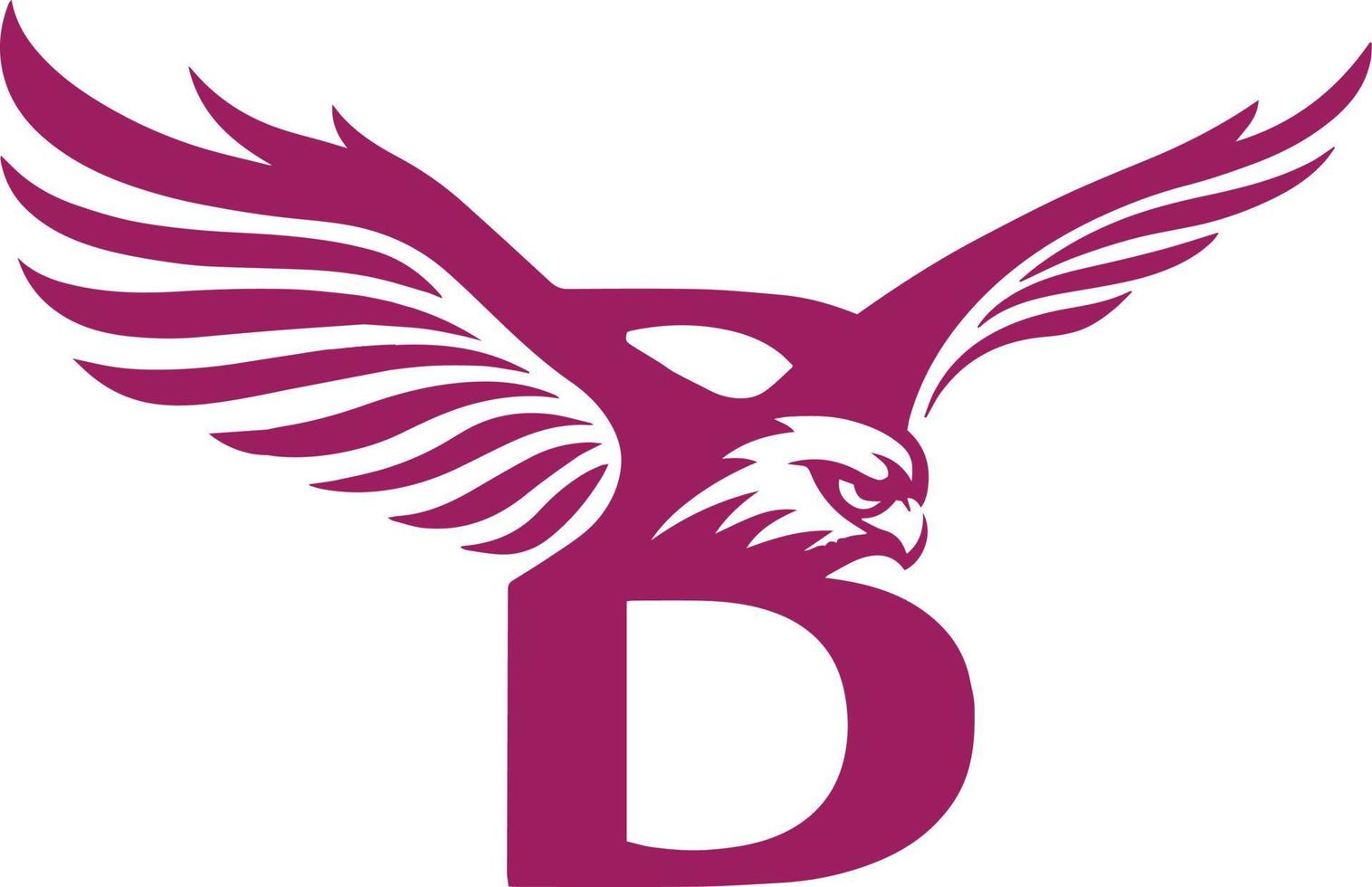 b Buchstabe Adler Symbol Logo kreative Adlerkopf Vektor Illustration Stock Vektor-Bild und Kunst