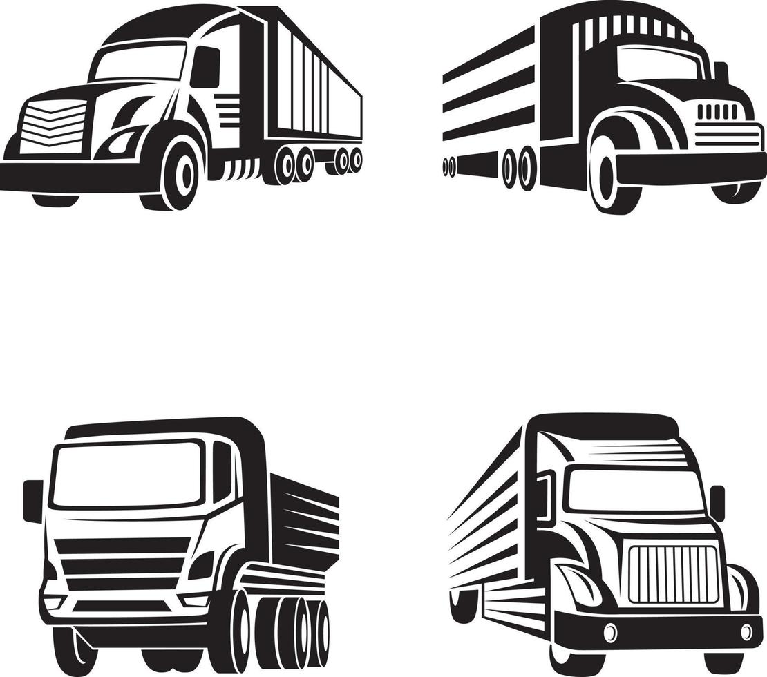 Transport Logistik Cargo Dispatcher Automobil Abschleppen Anhänger Dump Lieferung Traktor Obst Business Truck Logo Vektor Icon Art Graphics