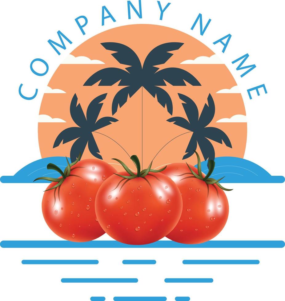 Tomaten-Gemüse-Farm-Logo vektor