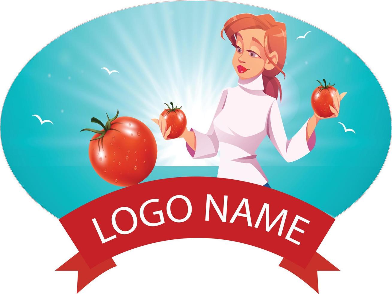 Tomatenfarm-Logo vektor