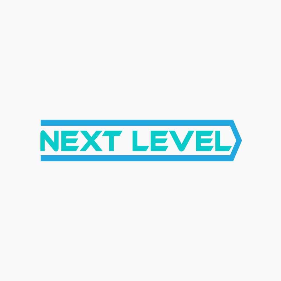 Nästa nivå logotyp, Nästa nivå design mall, Nästa nivå illustration vektor