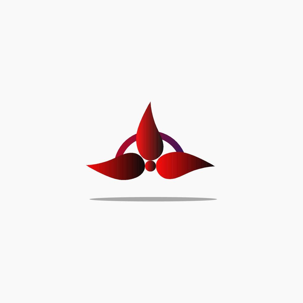 blomma logotyp, röd blomma logotyp, vektor blomma logotyp