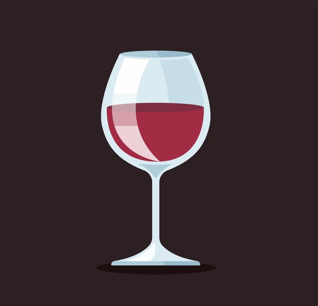 glas av vin vektor illustration