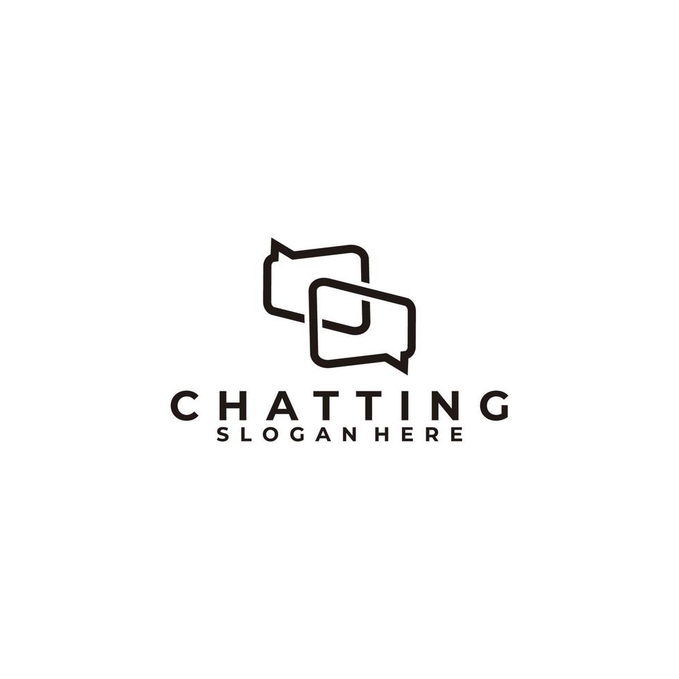 chattar logotyp ikon vektor isolerat