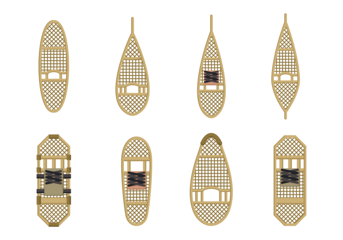 Snowshoe ikoner Vector