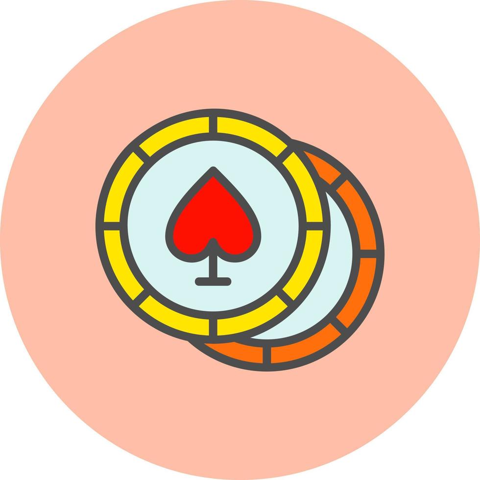 Vektorsymbol für Pokerchips vektor