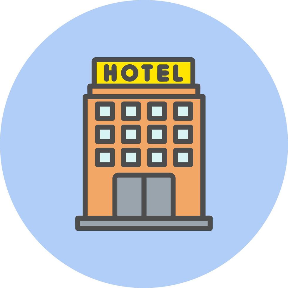 hotell vektor ikon