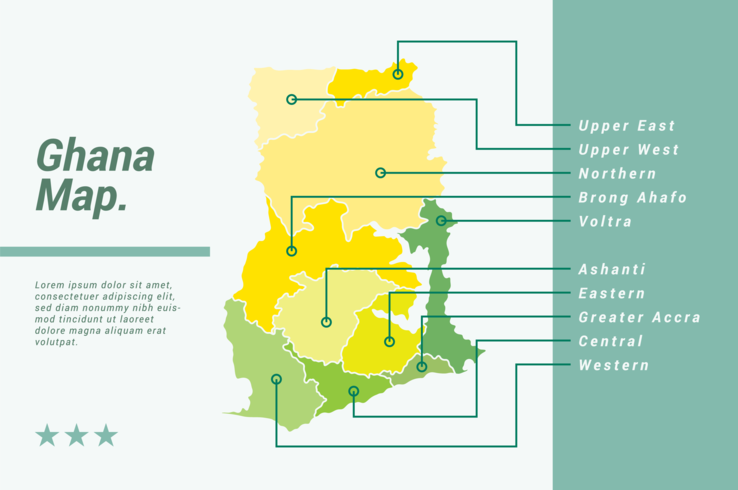 Ghana Karte Infografik Vektor