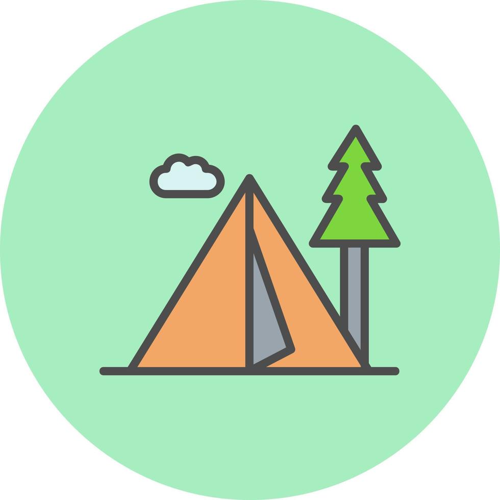 Vektorsymbol für Campingzone vektor