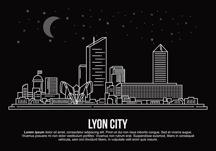 Lyon Stadt Vektor-Illustration vektor