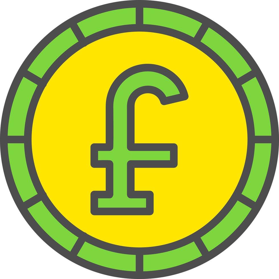 Pfund-Münzen-Vektor-Symbol vektor