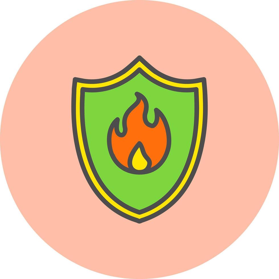 brandskydd vektor ikon