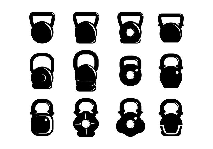 kettle bell icon vector