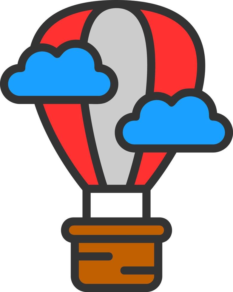 Luftballon-Vektor-Icon-Design vektor