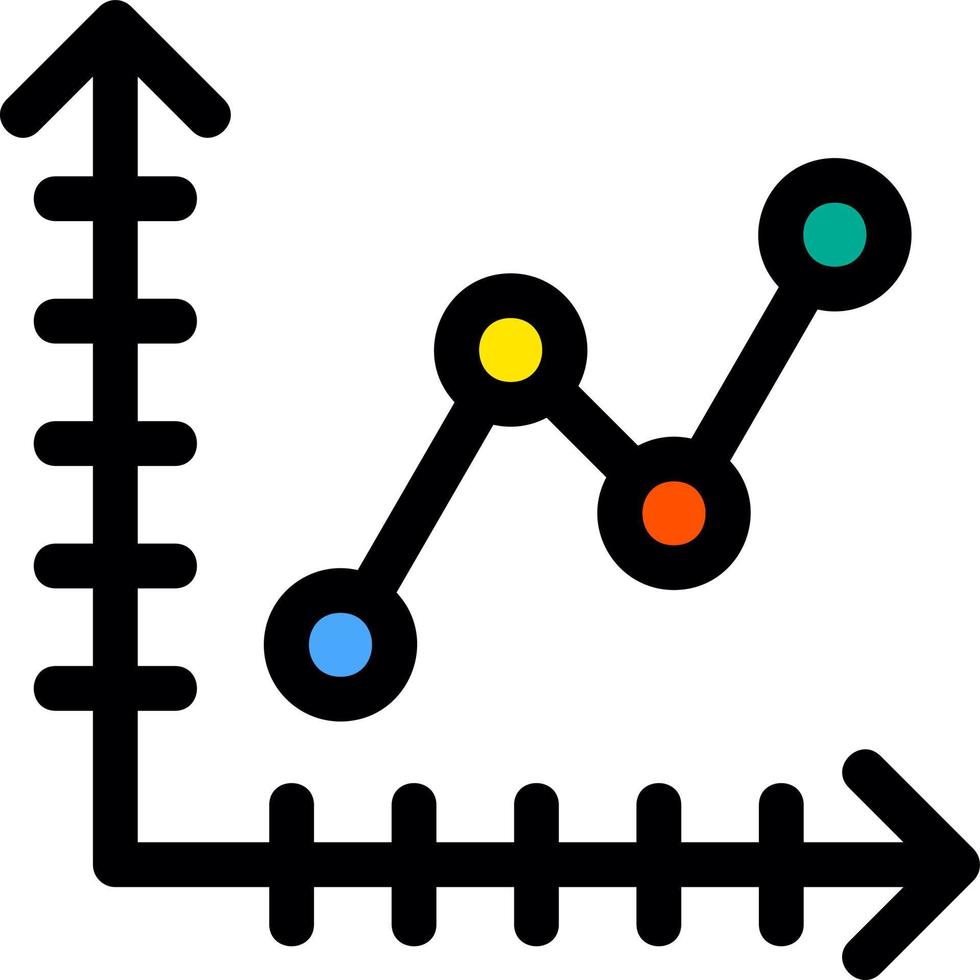 Liniendiagramm-Vektor-Icon-Design vektor