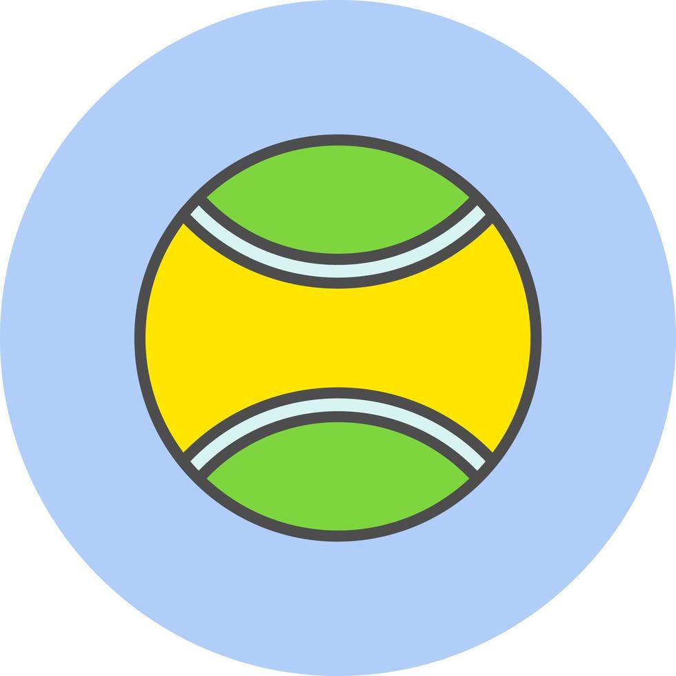 Tennisball-Vektorsymbol vektor