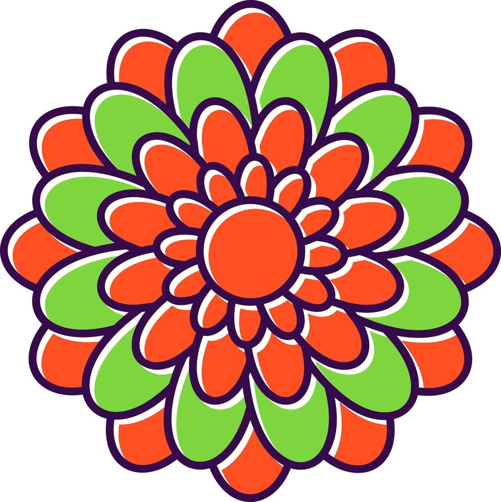 Chrysanthemen-Vektor-Icon-Design vektor