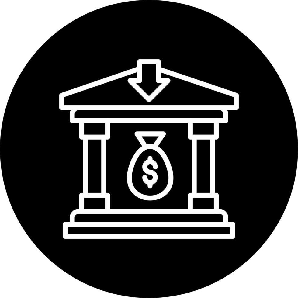 Bank deposition vektor ikon