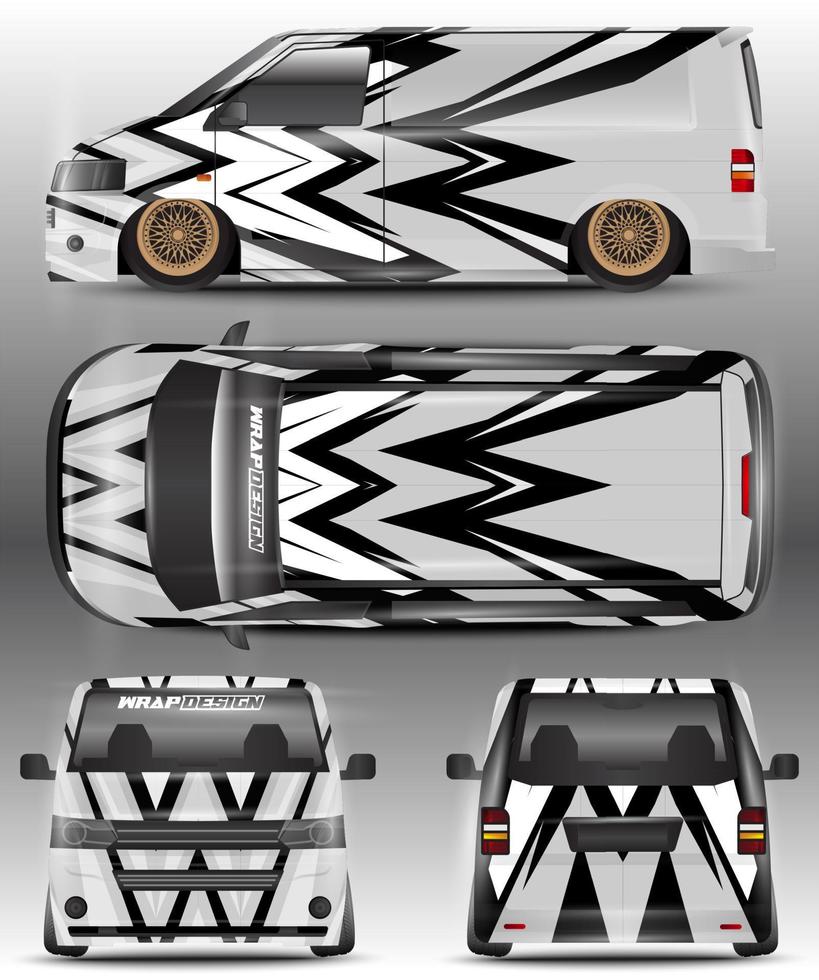 linje tävlings bil dekal klistermärke uppsättning design vektor