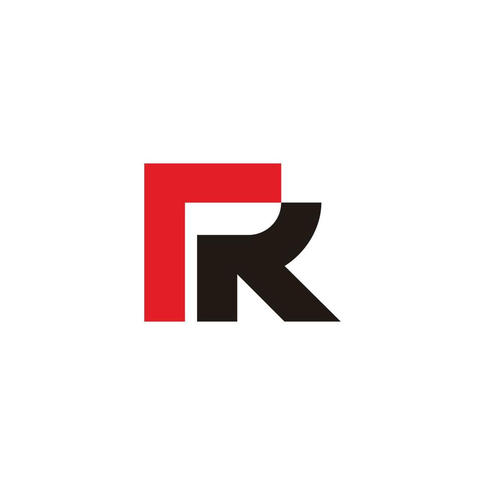 Buchstabe rk Pfeil einfache Farben Logo-Vektor vektor