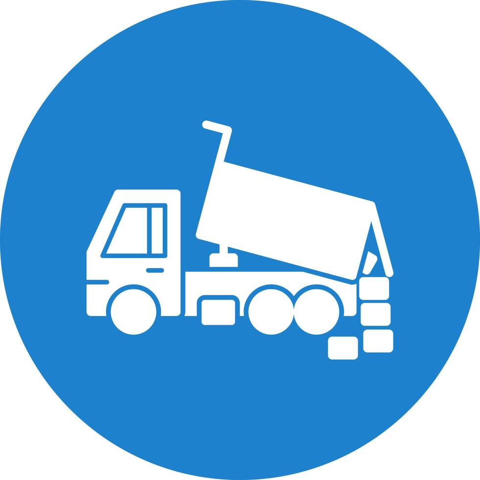 Kipper-LKW-Vektor-Icon-Design vektor