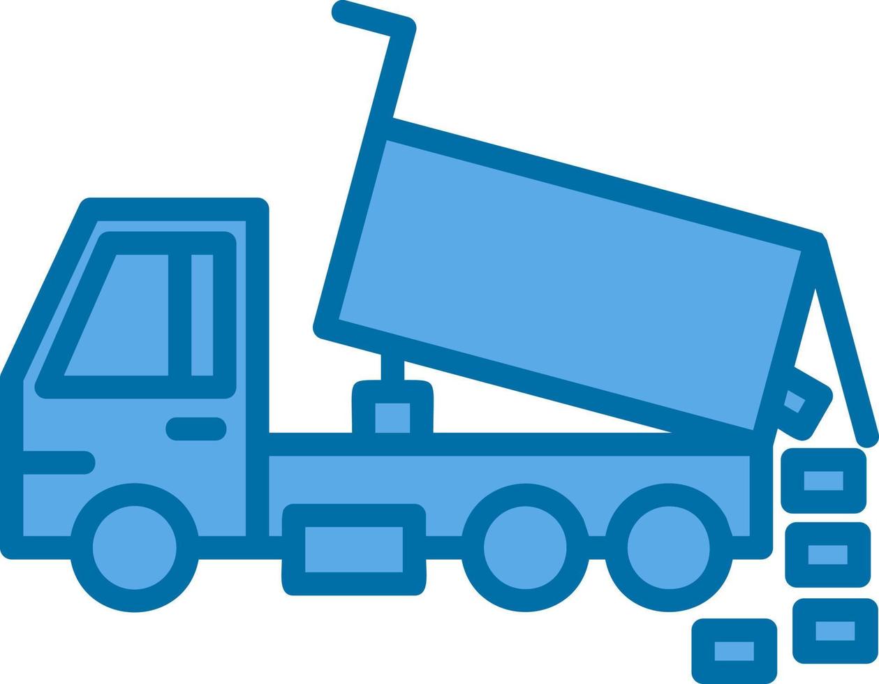 Kipper-LKW-Vektor-Icon-Design vektor