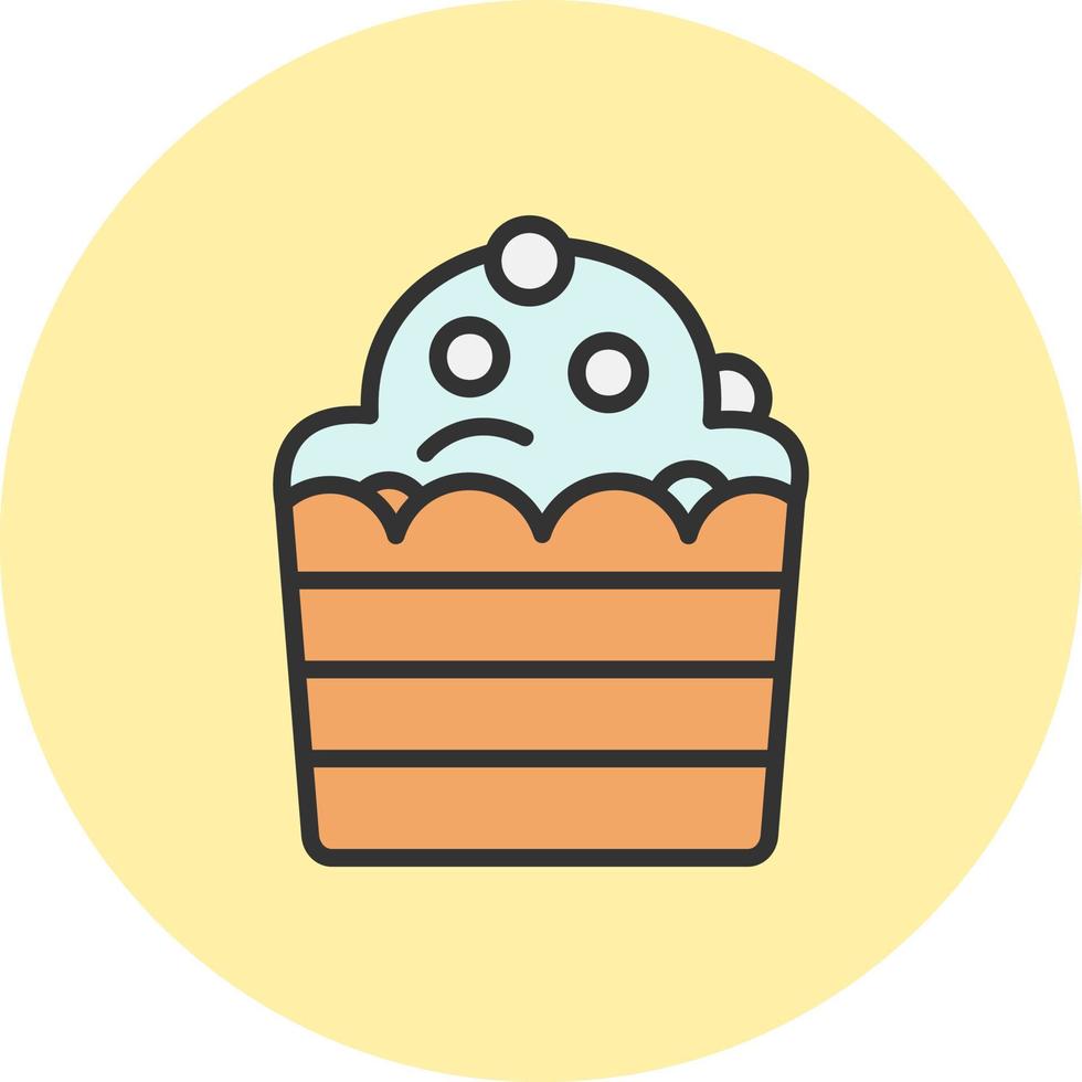 Cupcake-Vektor-Symbol vektor