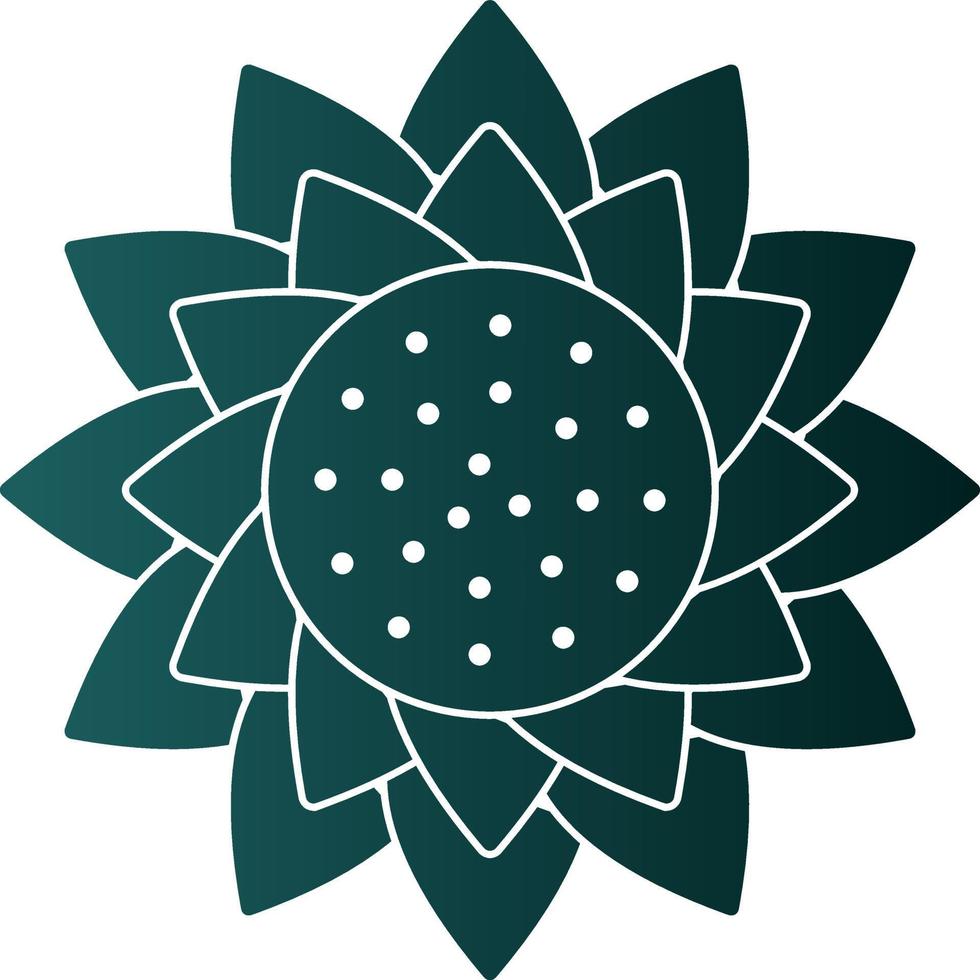 Sonnenblumen-Vektor-Icon-Design vektor