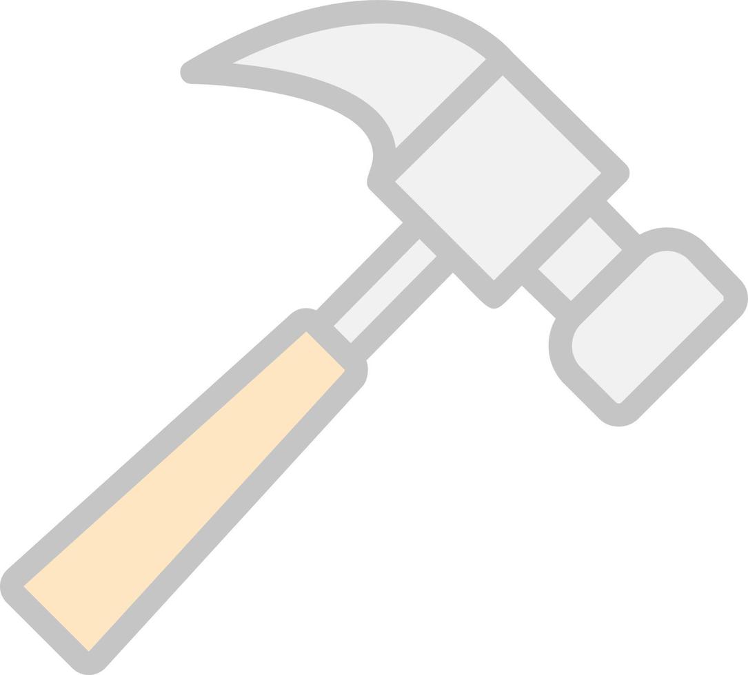 Hammer-Vektor-Icon-Design vektor