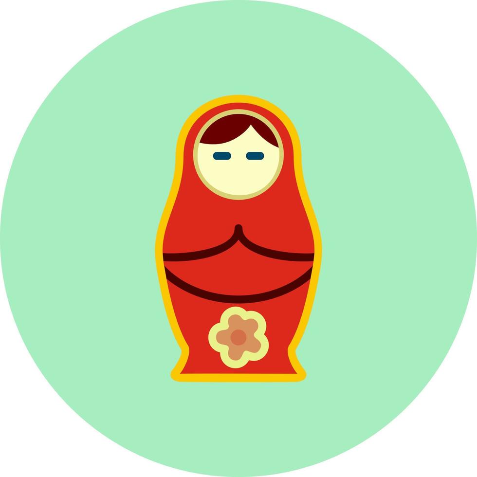 matryoshka vektor ikon