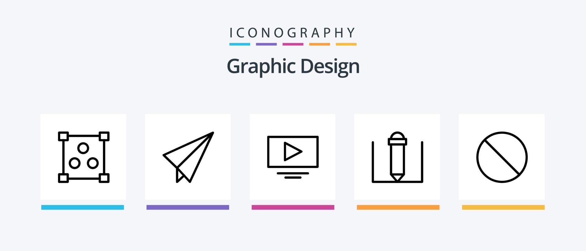 design linje 5 ikon packa Inklusive . Lägg till. upp. kreativ ikoner design vektor