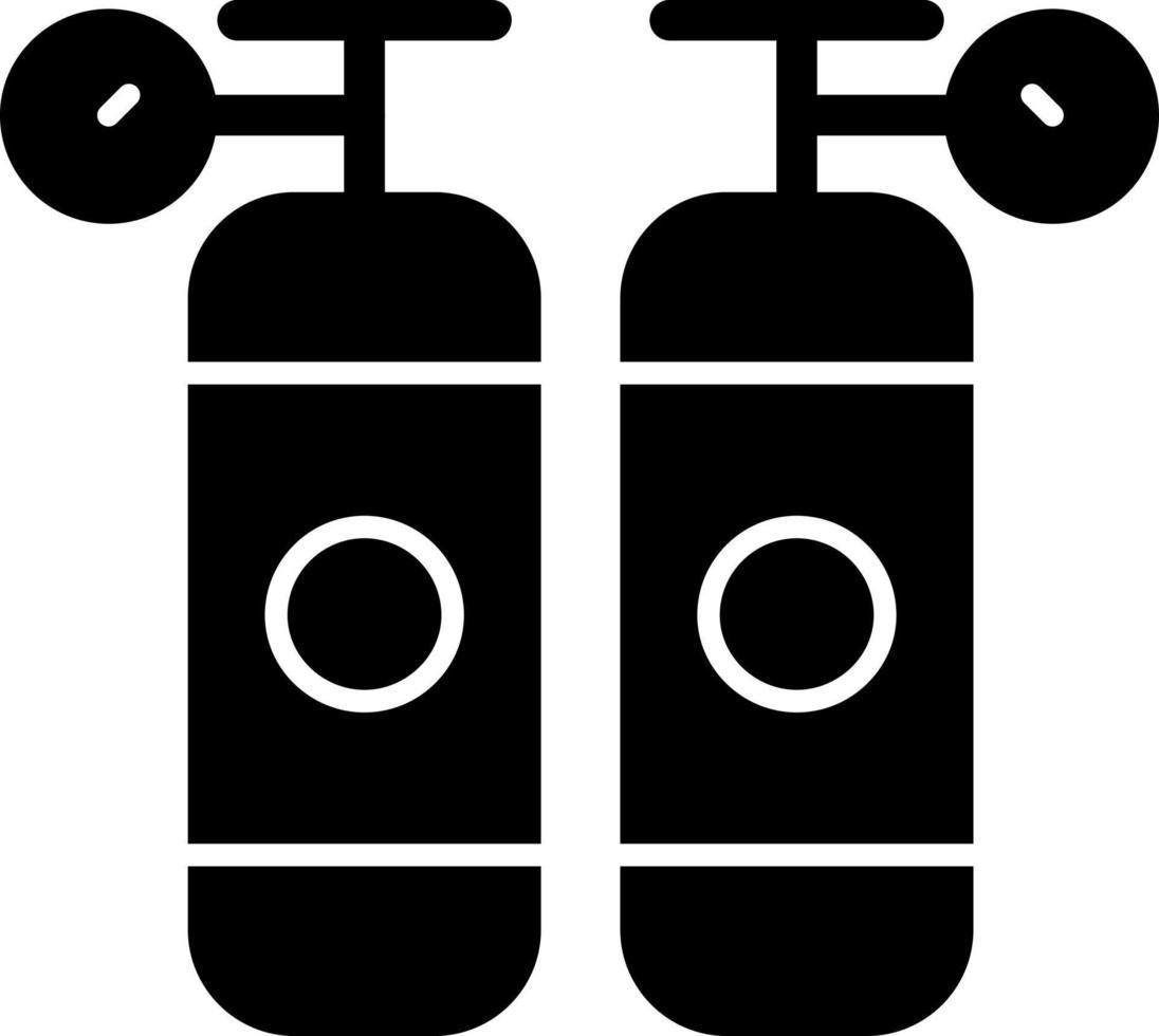 Sauerstofftanks Vektor-Icon-Design vektor