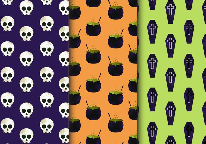 Gratis Seamless Halloween Patterns vektor