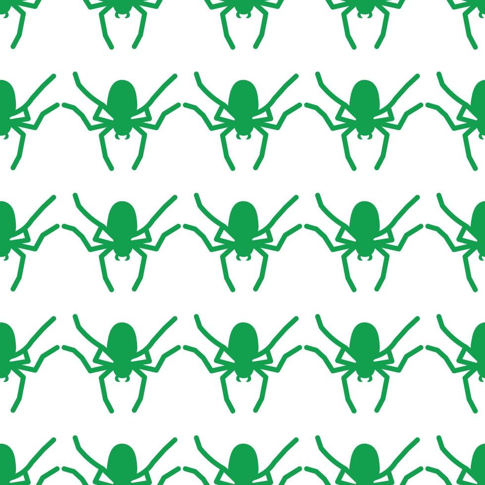 Nahtloses Muster des Spinnenvektors auf einem weißen Hintergrund. insektenmusterdruck auf textilien, papier, geschenkpapierthema vektor