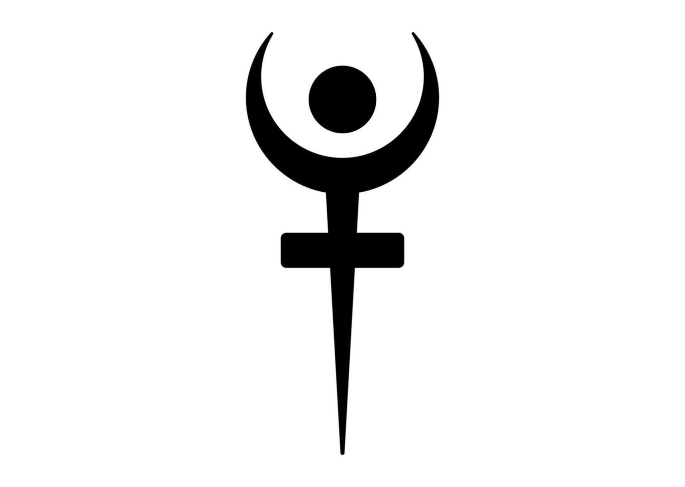 Hades oder Pluto Astrologie Alphabet Symbol, Zwergplanet oder Planetoid. astrologisches mystisches hieroglyphisches Zeichen. Astrologischer Kalender. jyotisha. Hinduismus, indisches oder vedisches Horoskop. Vektor isoliert