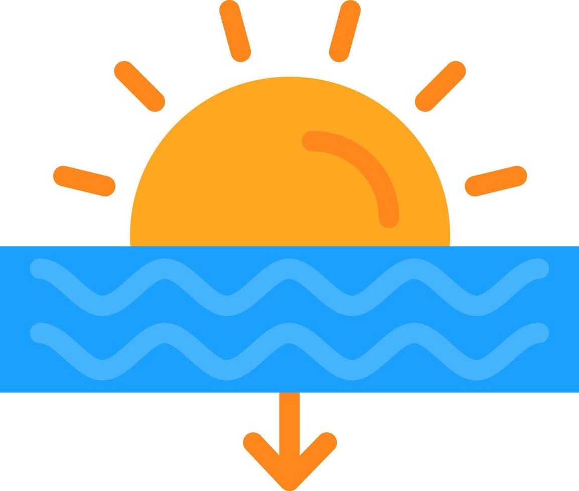 Sonnenuntergang-Vektor-Icon-Design vektor