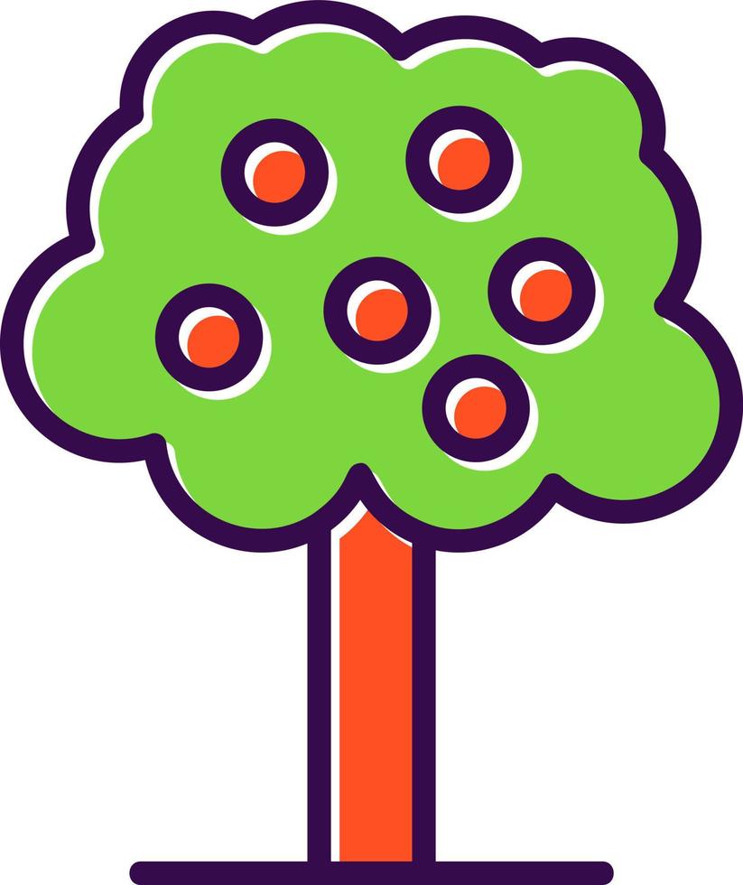 fruktträdgård vektor ikon design