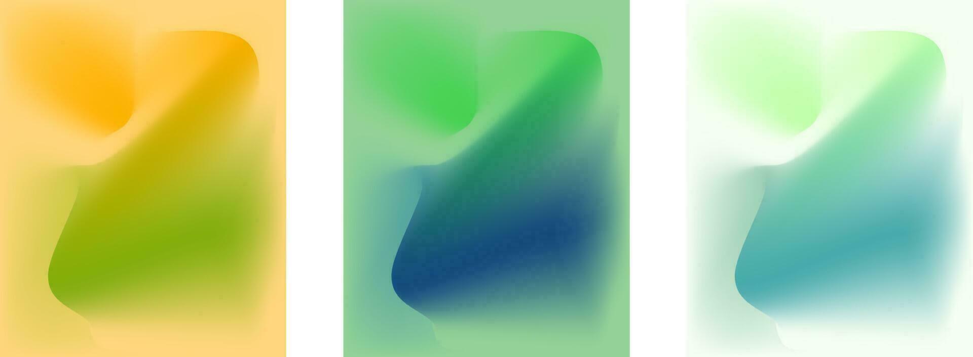 uppsättning av lutning abstrakt färgrik bakgrund ramadan grön, guld, vit vektor