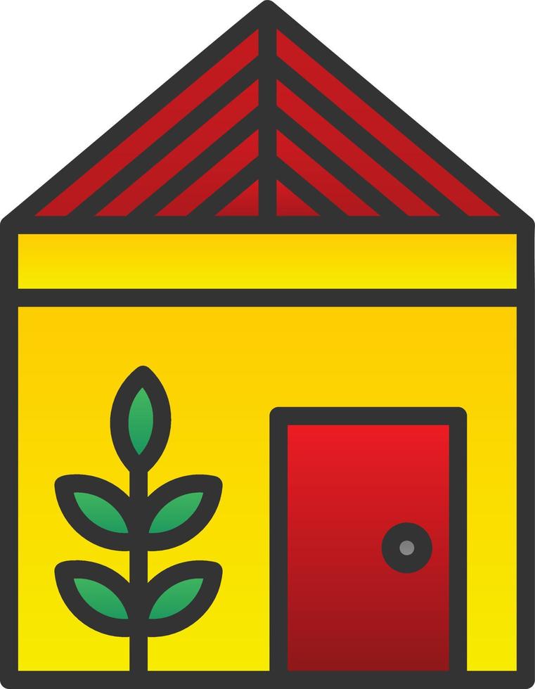 Gewächshaus-Vektor-Icon-Design vektor